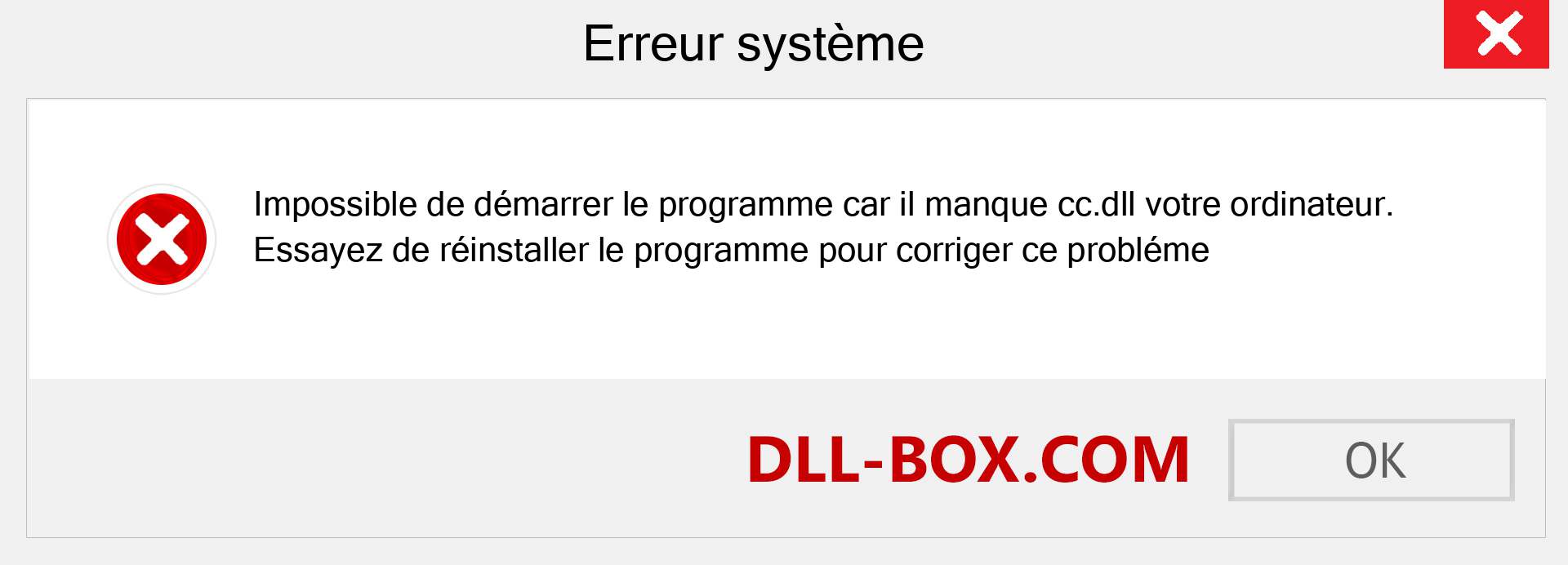 Le fichier cc.dll est manquant ?. Télécharger pour Windows 7, 8, 10 - Correction de l'erreur manquante cc dll sur Windows, photos, images