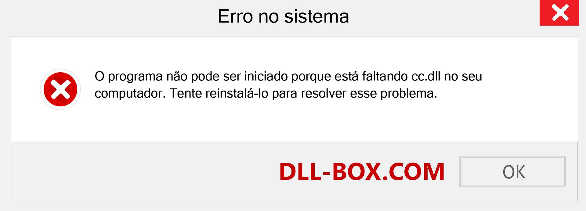 Arquivo cc.dll ausente ?. Download para Windows 7, 8, 10 - Correção de erro ausente cc dll no Windows, fotos, imagens